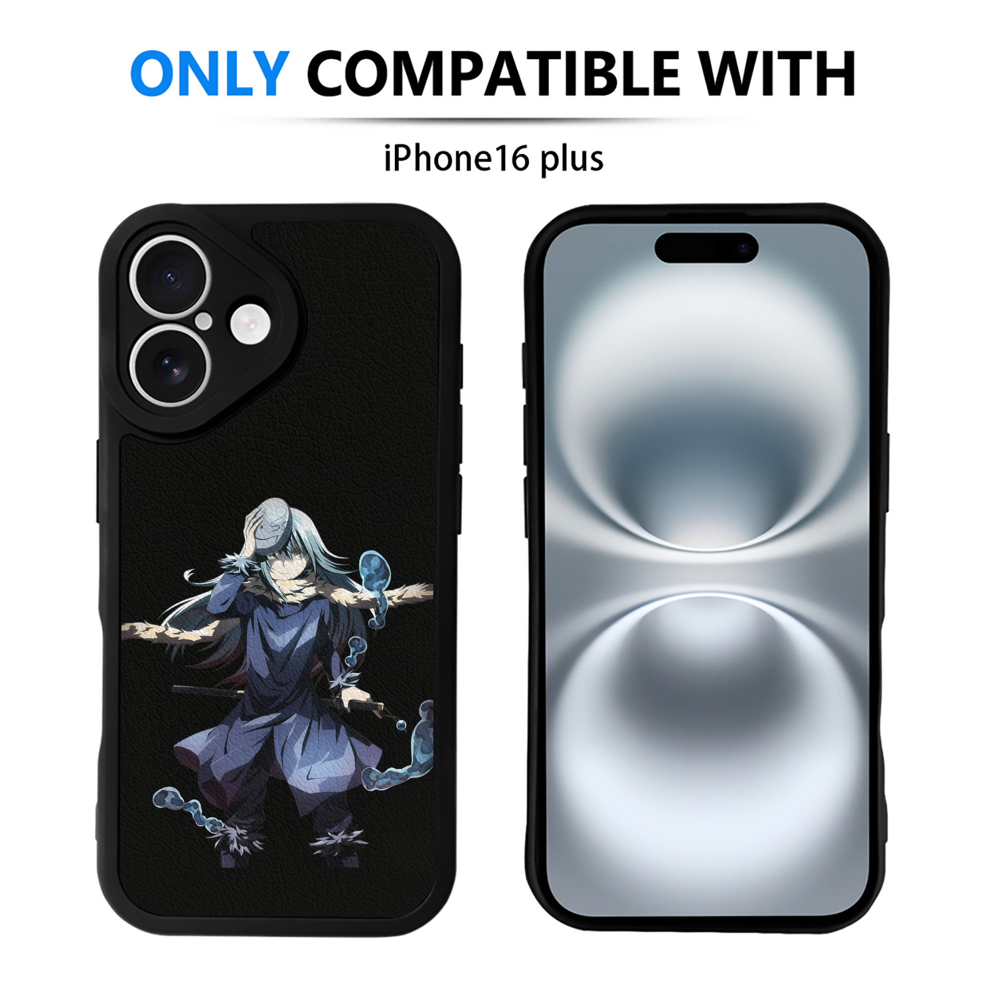 （画像用） 転スラ Regarding Reincarnated to Slime 【iPhone 16シリーズ対応】シリコンスマホケース（レザー調） 材質：シリコン